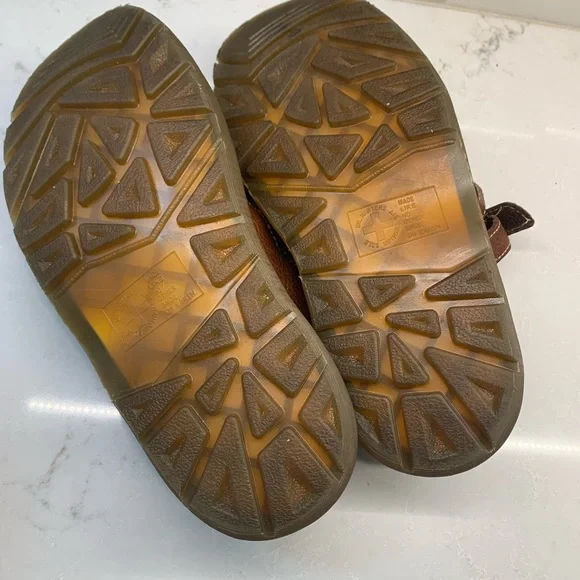 Y2K Dr. Martens Brown Leather Dune Fisherman Sandals Slides Size 8 - Picture 7 of 9